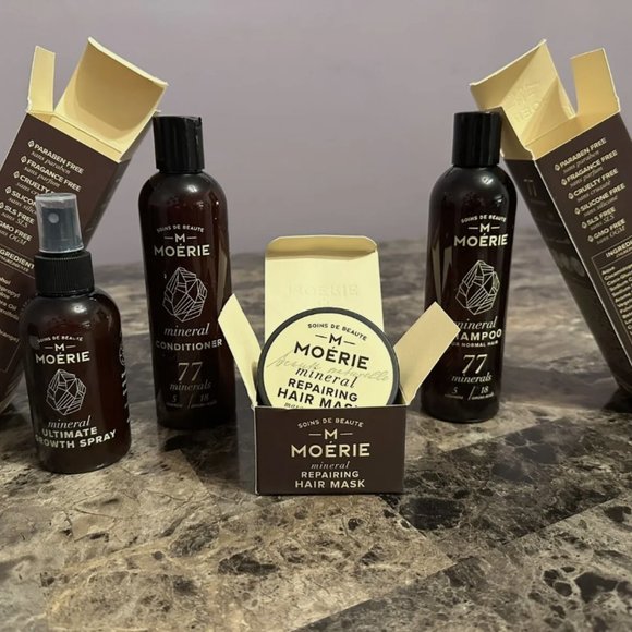 Moerie Hair Growth Set Shampoo, Conditioner, Spray, Mask (4pc) Reverse Hair Loss - Picture 4 of 10